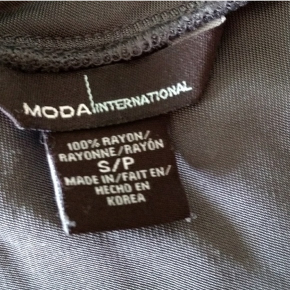 Moda International Low Cut Grey Rayon Halter Dress - Picture 7 of 7